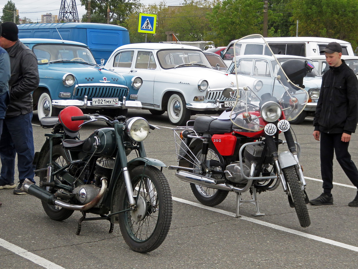 Кировская область, № КН 48-87 — Иж-49 '50-58; Кировская область, № 9903 АТ 43 — Jawa 350 typ 634 '73-85; Кировская область — Выставка ретро-автомобилей в Кирове 29 августа 2026 года