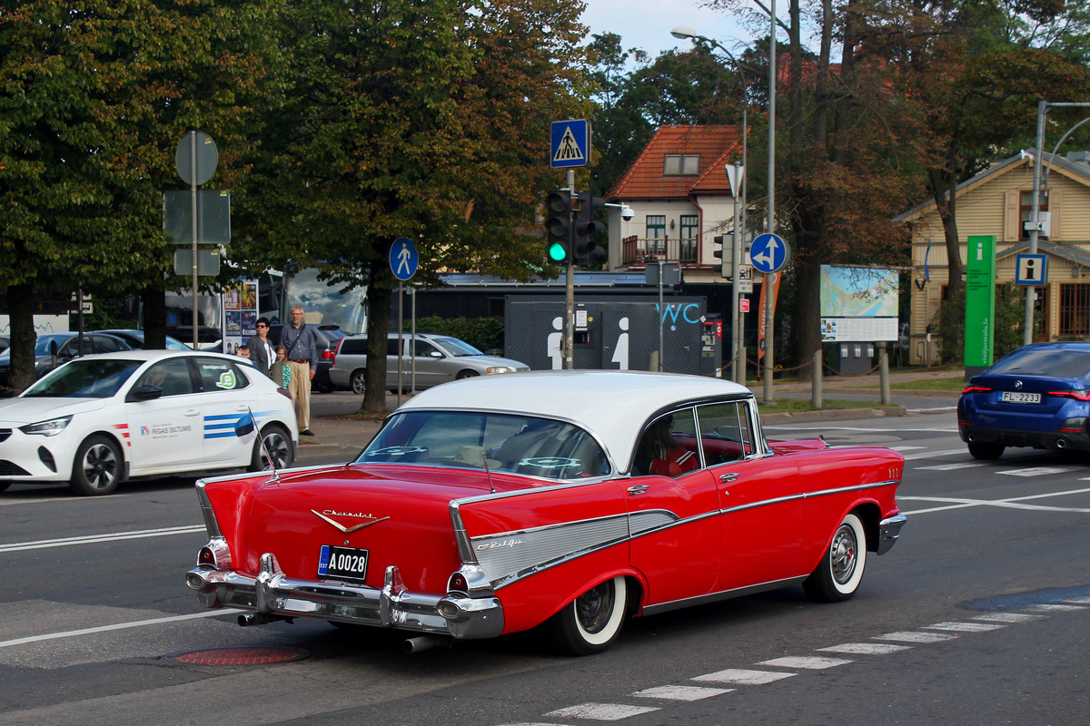 Эстония, № A 0028 — Chevrolet Bel Air (2G) '55-57; Латвия — Retro Jūrmala 25