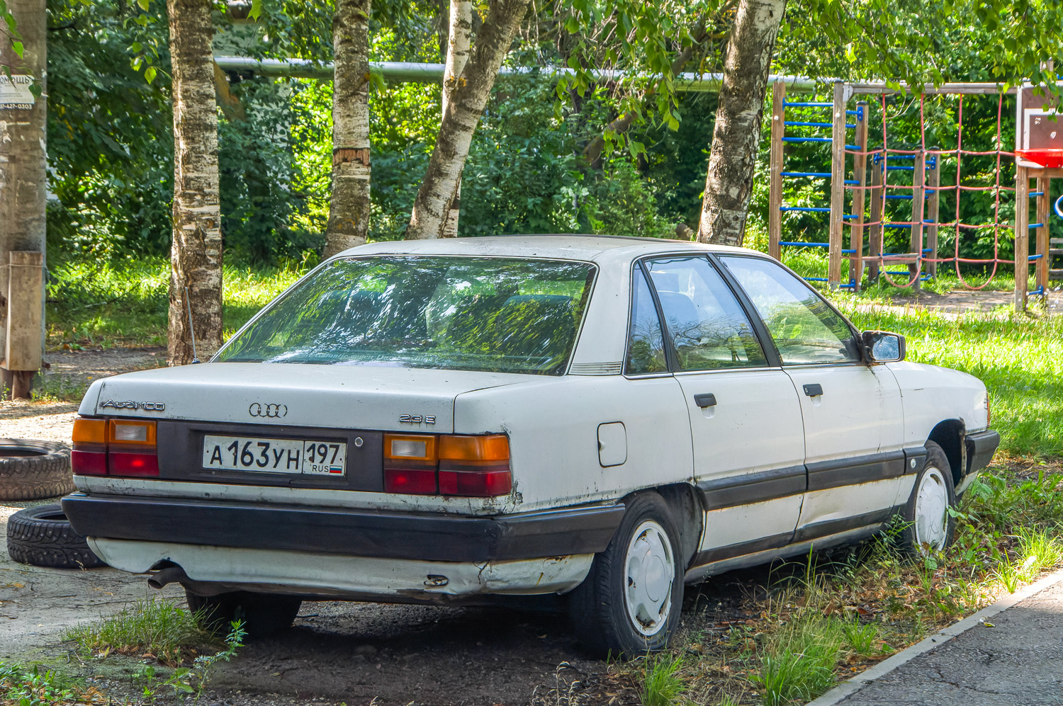 Пензенская область, № А 163 УН 197 — Audi 100 (C3) '82-91; Москва — Вне региона