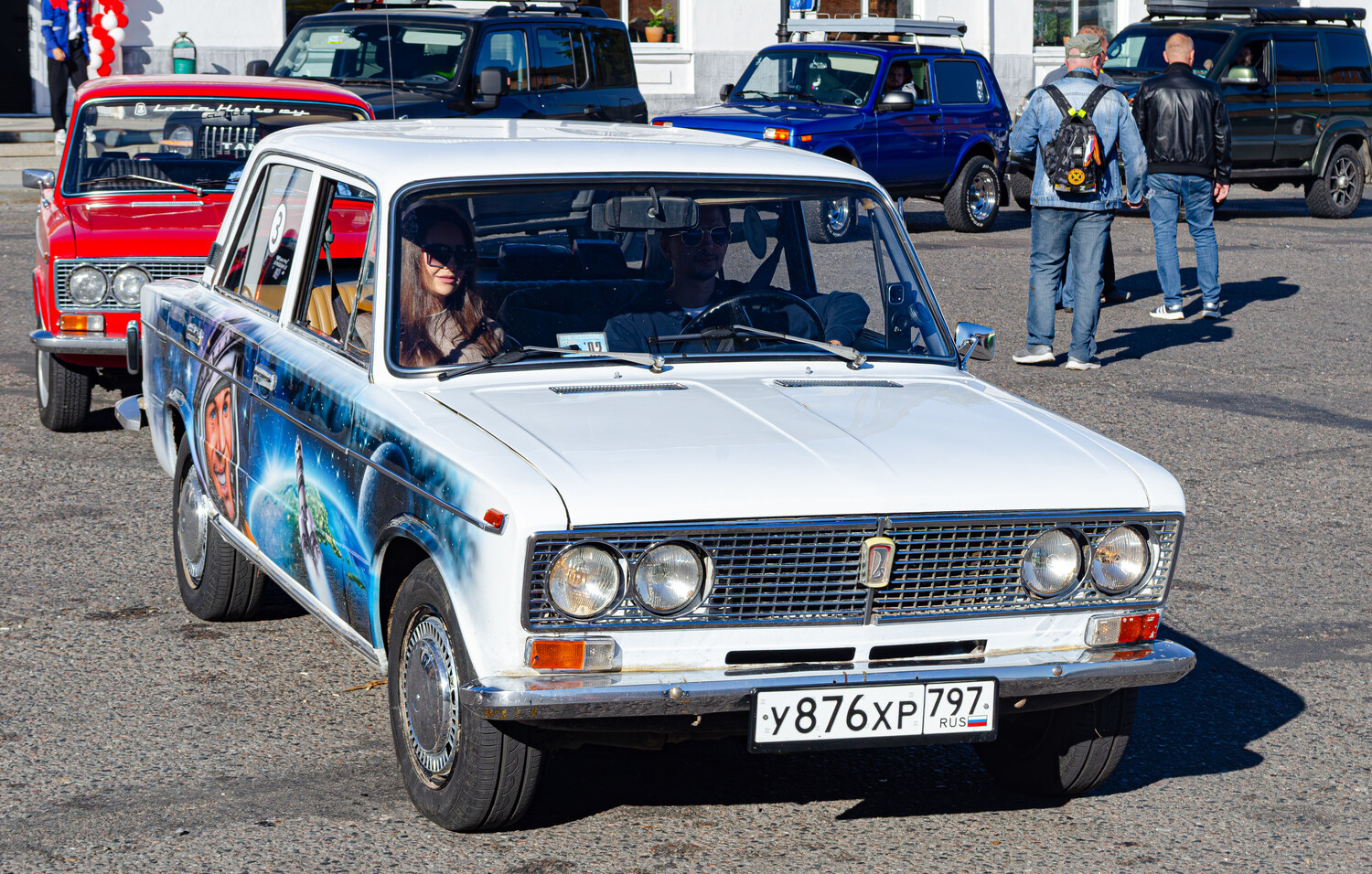 Москва, № У 876 ХР 797 — ВАЗ-2103 Жигули '72-84; Московская область — Ретропарад и выставка "100 лет Мострансавто"