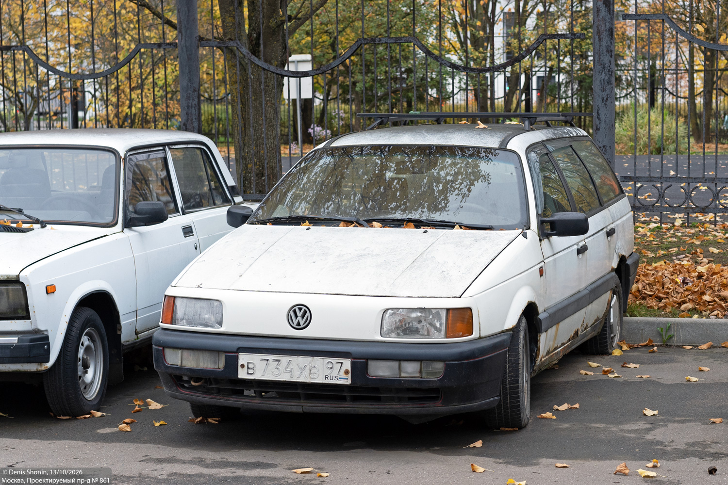 Москва, № В 734 ХВ 97 — Volkswagen Passat Variant (B3) '88-93