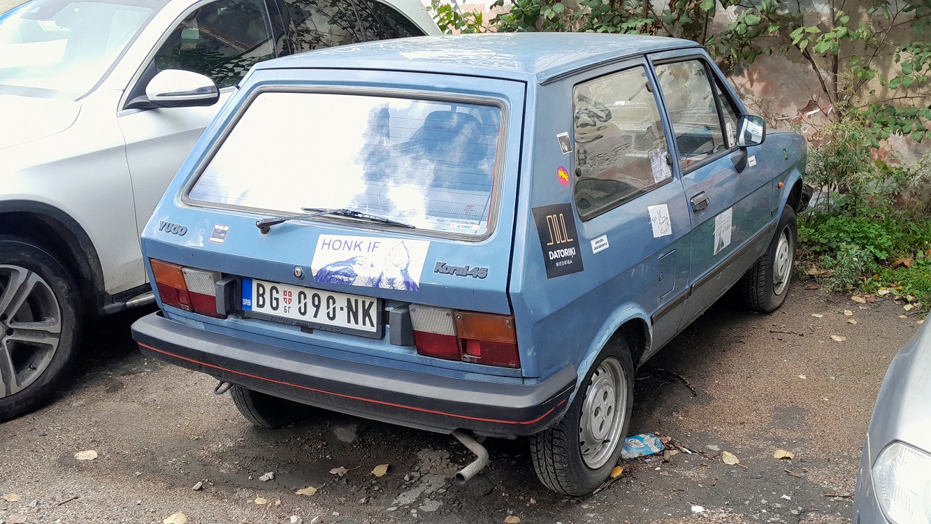Сербия, № BG 090-NK — Zastava Yugo Koral 45 (1G) '80-98